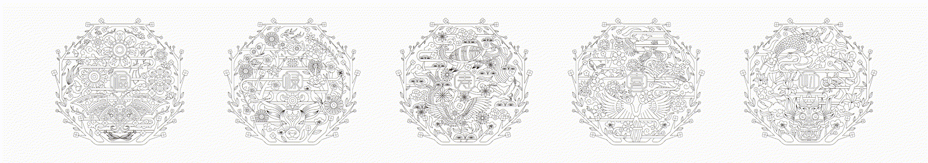 福禄寿喜财（图ZMjgzNTk3MDgw） - 品牌 - 站酷设计师班小许原创素材 - 站酷ZCOOL