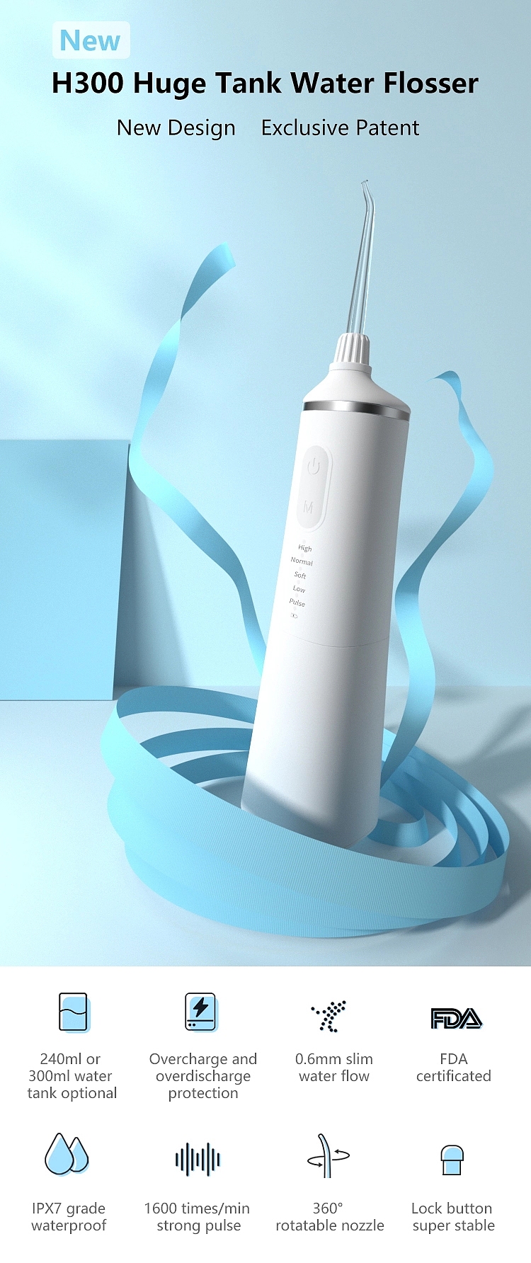 阿里巴巴国际-H300便携式冲牙器详情页