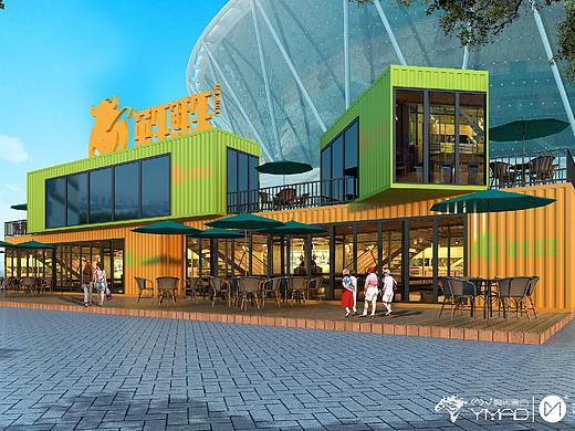 餐饮品牌空间设计-时尚餐饮-嚞犇集装箱体设计