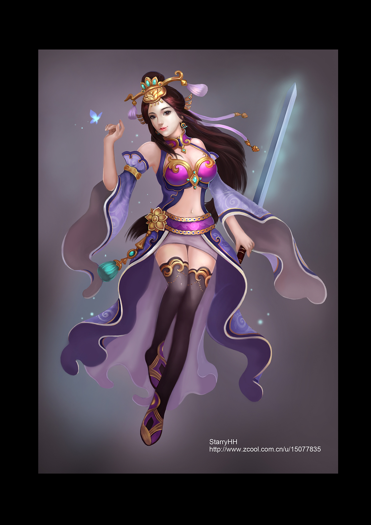 写实中国风人物原画设计（图ZNjgwODkyNjQ=） - 游戏原画 - 站酷设计师StarryHH原创素材 - 站酷ZCOOL