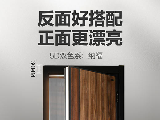 双色防盗门木门