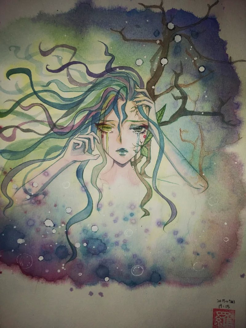 水彩 手绘 日常（图ZMzgyMDE3MDQ=） - 单幅漫画 - 站酷设计师罗蕊蕊原创素材 - 站酷ZCOOL