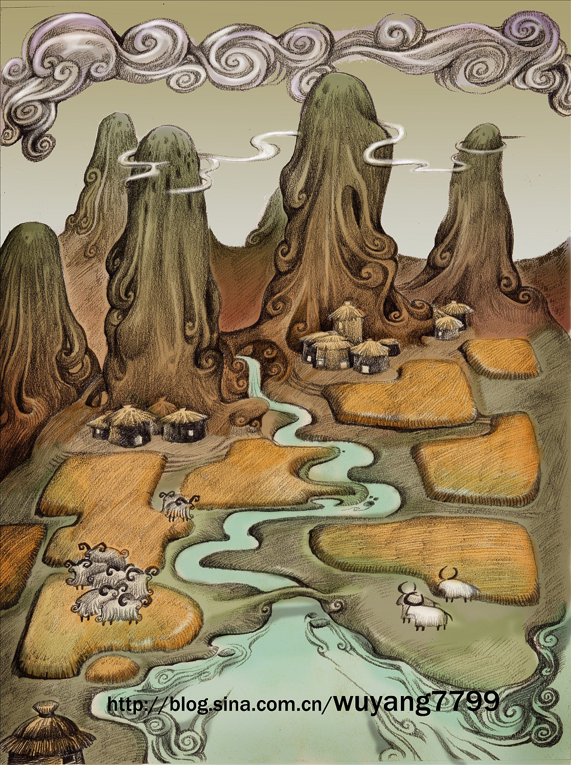 龙生九子(图ZMjY3NTE1Ng==) - 商业插画 - 站酷设计师莲羊原创素材 - 站酷ZCOOL