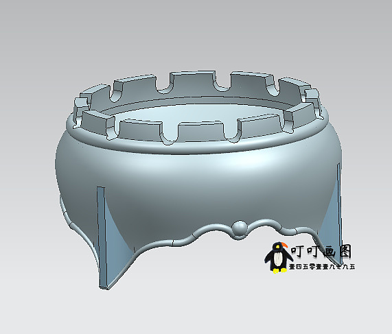 工艺品铜铸件3d设计画图工艺品烟灰缸3d画图