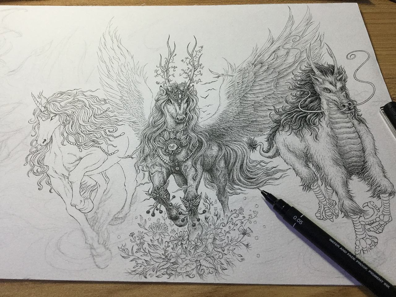 《天马行空图》傅淳强手绘作品(图ZMTE5OTMzOTUy) - 绘画 - 站酷设计师傅淳强画者之旅原创素材 - 站酷ZCOOL