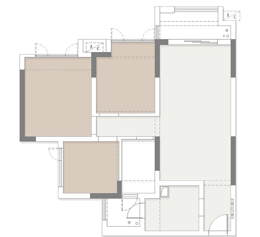 LDK一体化，两人一猫的专属居所（图ZMjc3MTMzNDE2） - 家装设计 - 站酷设计师深圳尺子室内设计原创素材 - 站酷ZCOOL