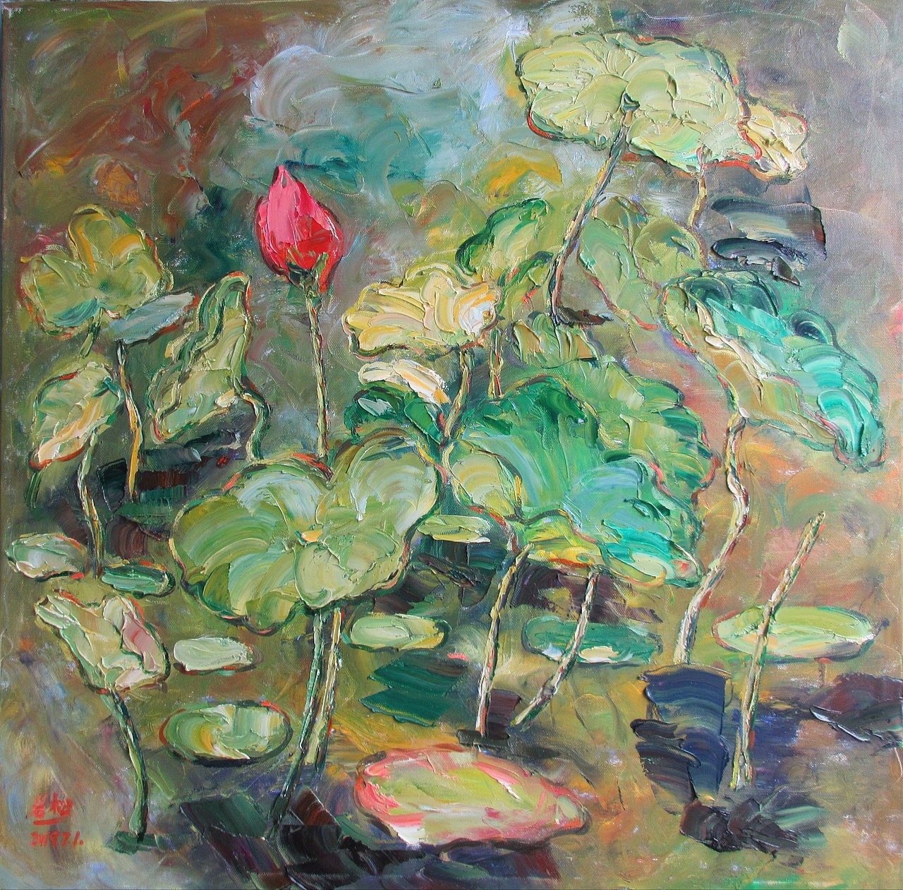 岩松写意油画作品