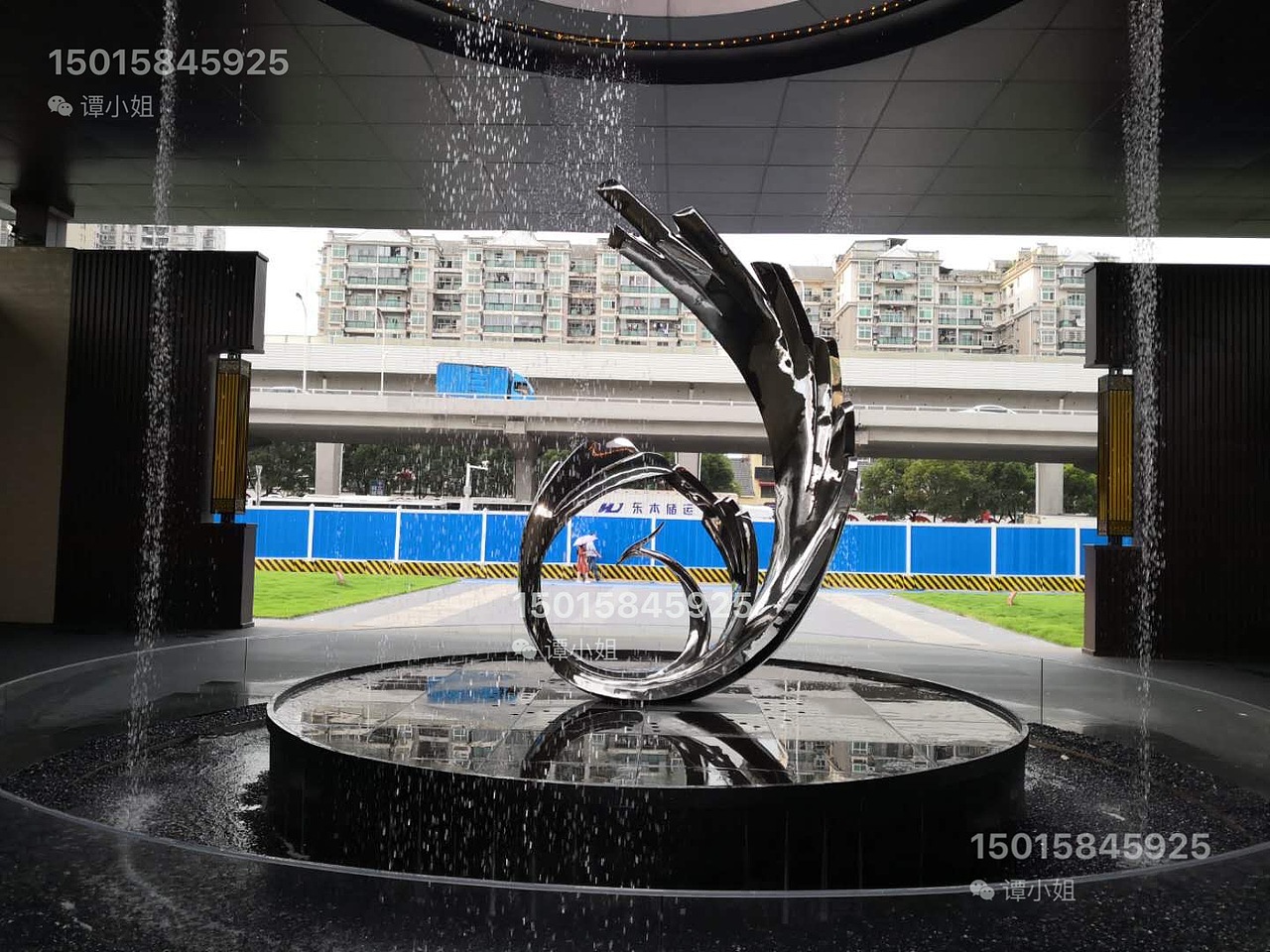 凤凰涅槃之不锈钢凤凰雕塑【安装案例】