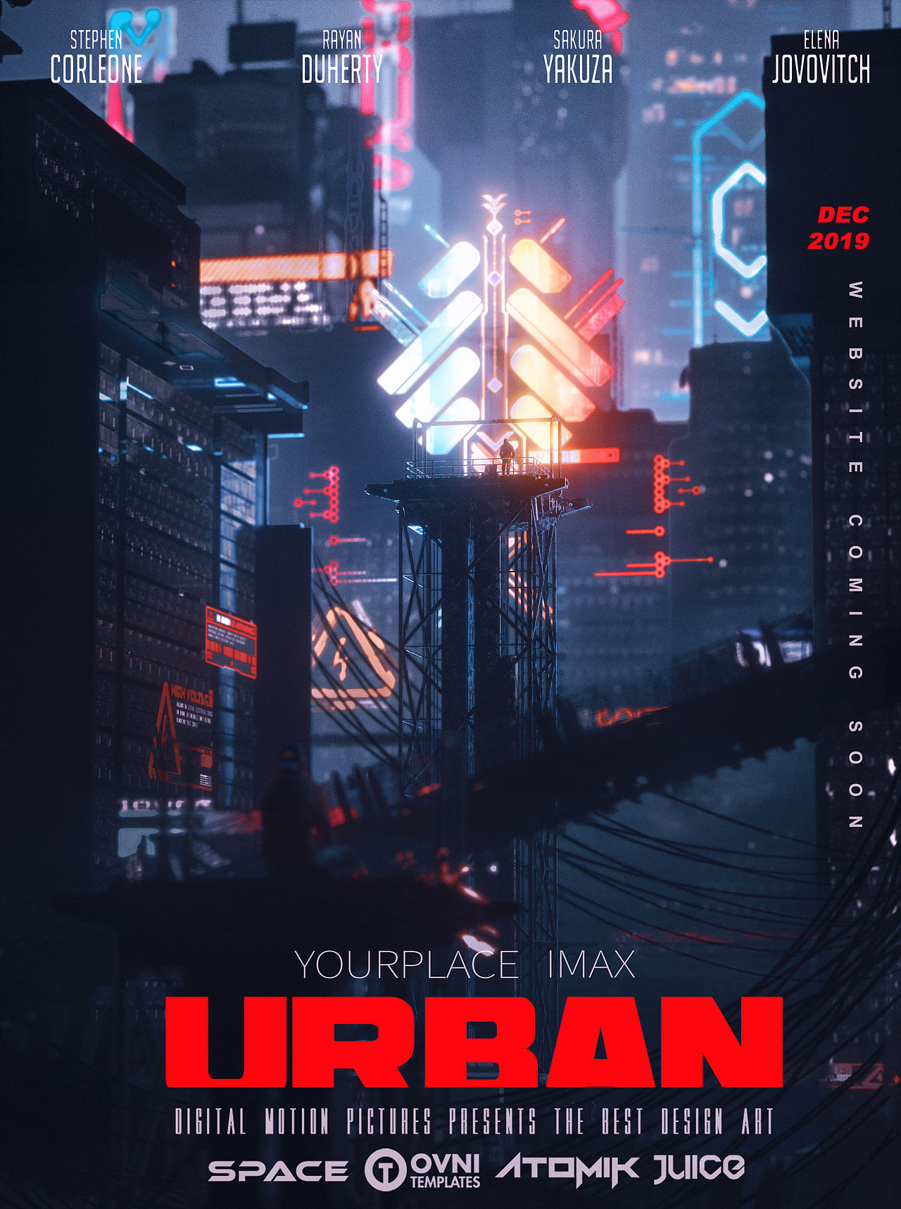 赛博朋克夜晚城市