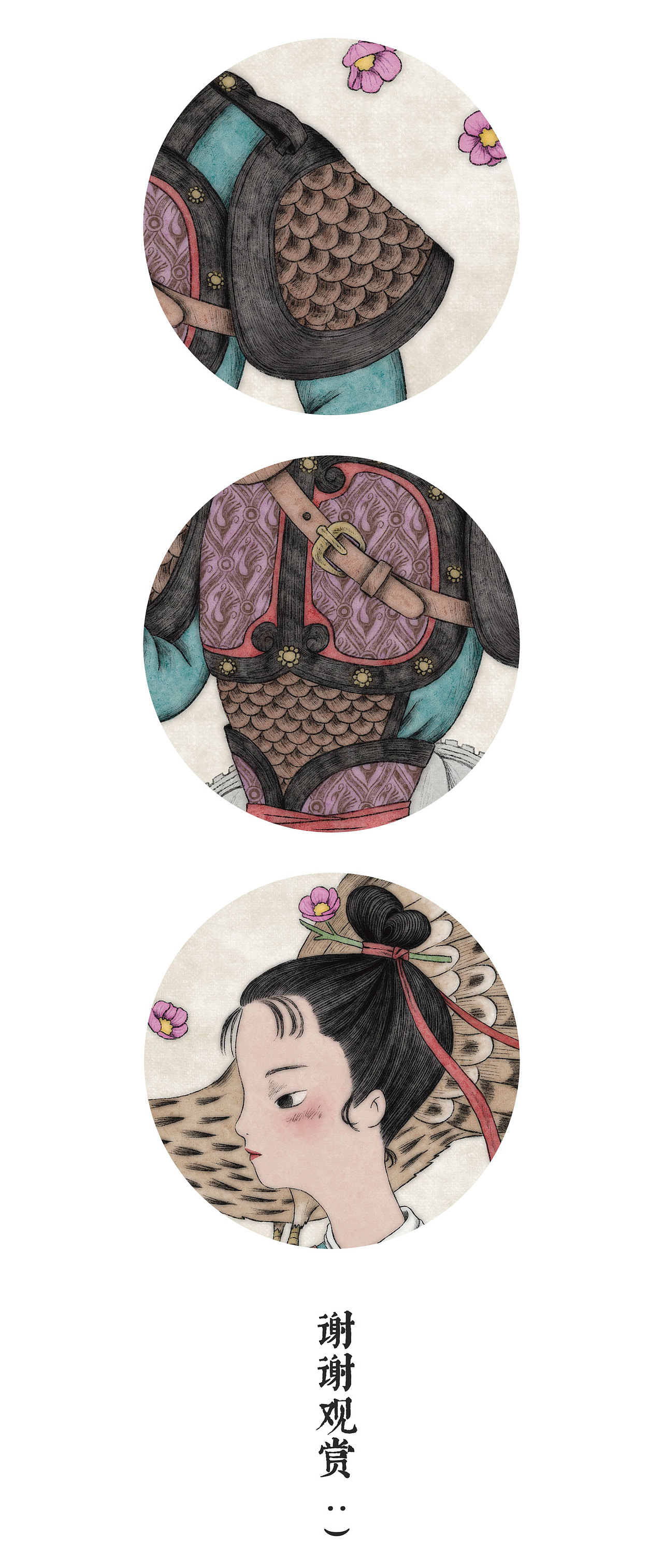 二十四节气古风少女之处暑（图ZMjY3NzI0MDYw） - 绘本 - 站酷设计师猫面包树原创素材 - 站酷ZCOOL