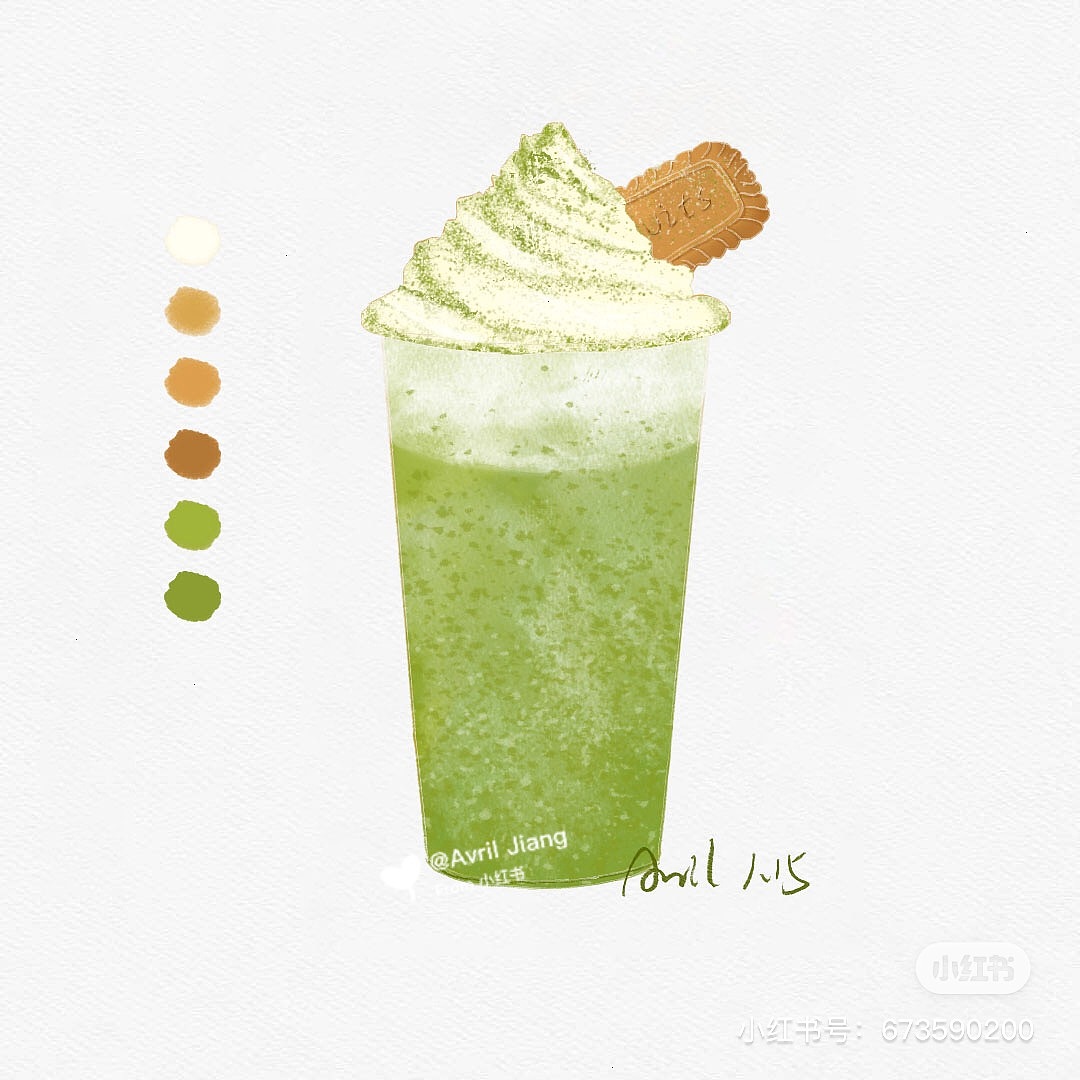 【每日一画】——抹茶雪顶