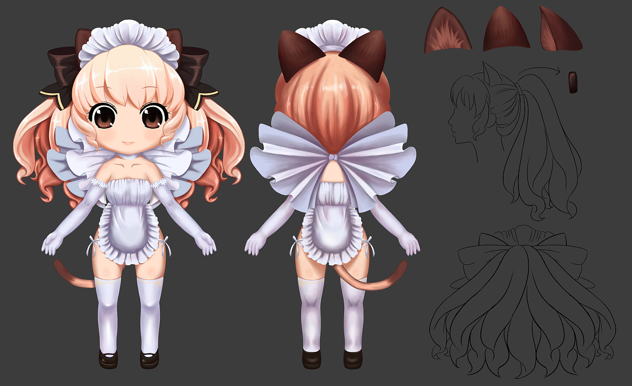 游戏角色三视图