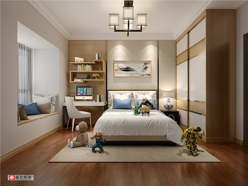 贵阳保利温泉新城四室三厅新中式风格装修设计鉴赏！（图ZMTM3ODMzNjg0） - 家装设计 - 站酷设计师贵阳装修公司排名原创素材 - 站酷ZCOOL