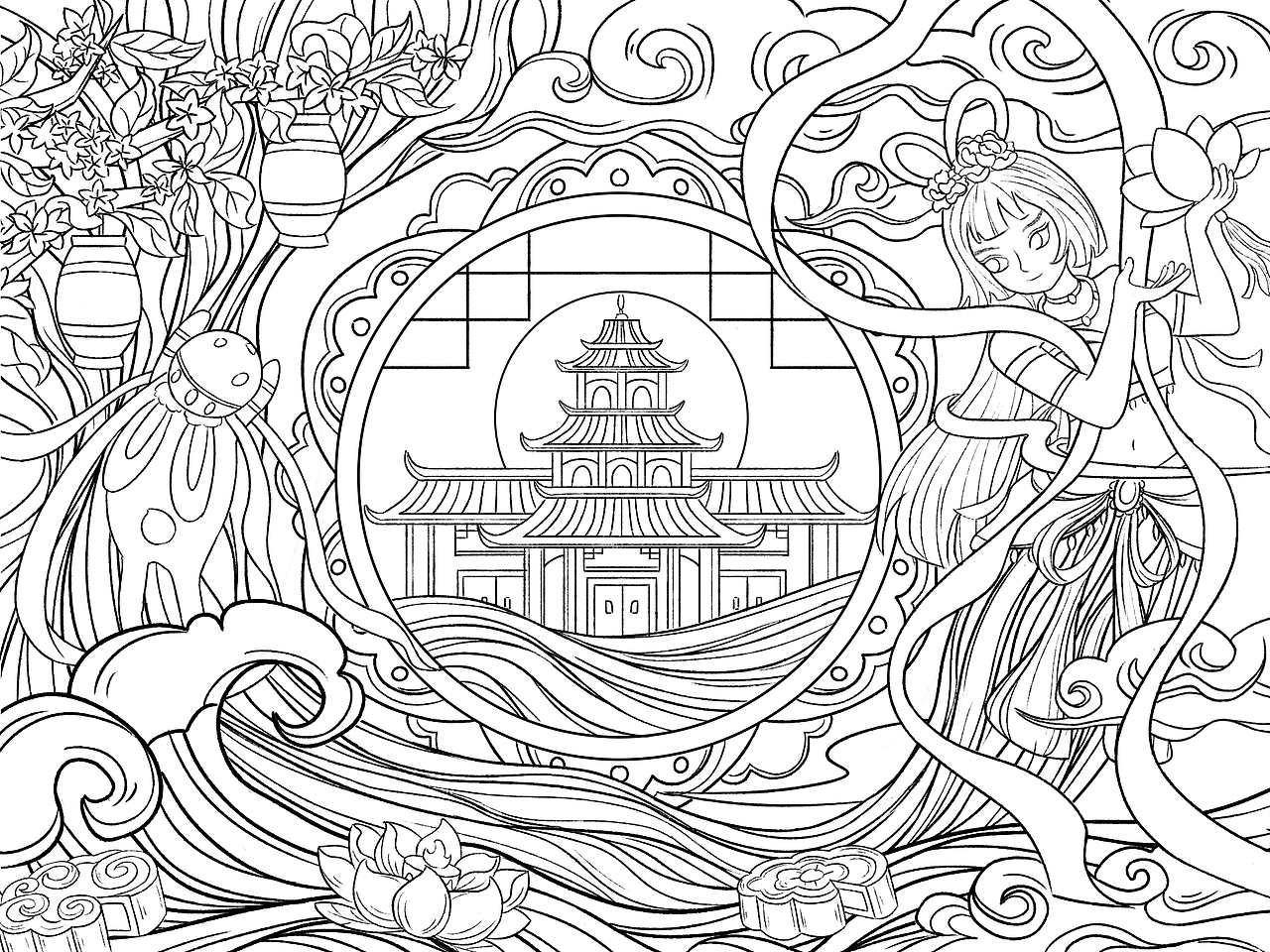 国潮风中秋包装礼盒