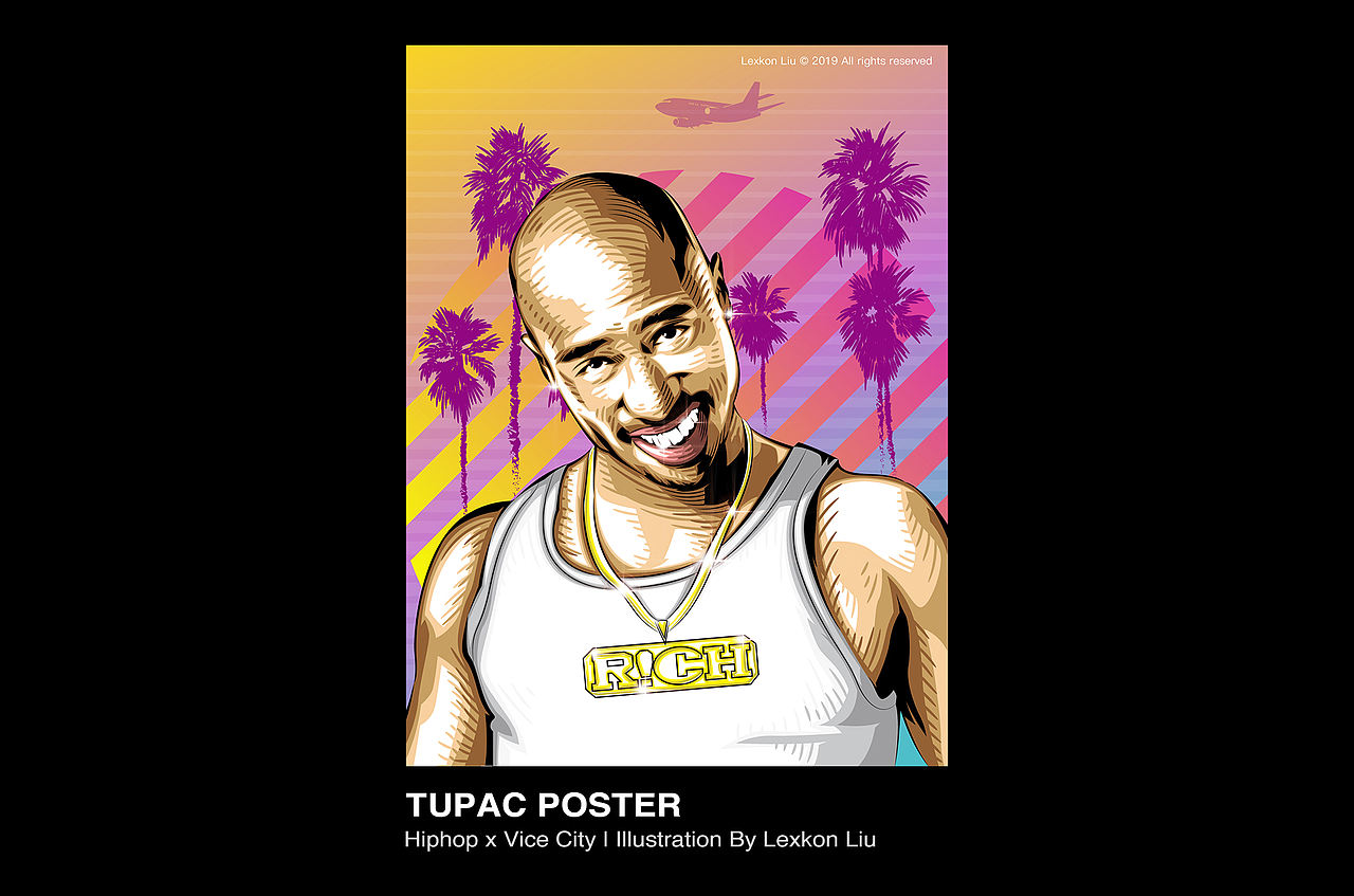 《Hiphop x Vice City》插画艺术项目（图ZMTQ3NjgyMjY0） - 艺术插画 - 站酷设计师Lexkon_Liu原创素材 - 站酷ZCOOL