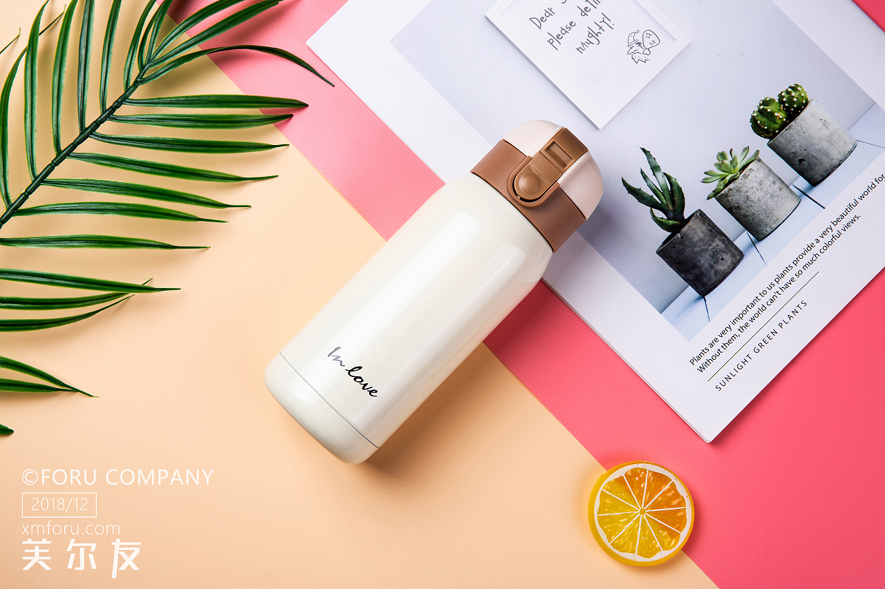 水杯拍摄 小清新