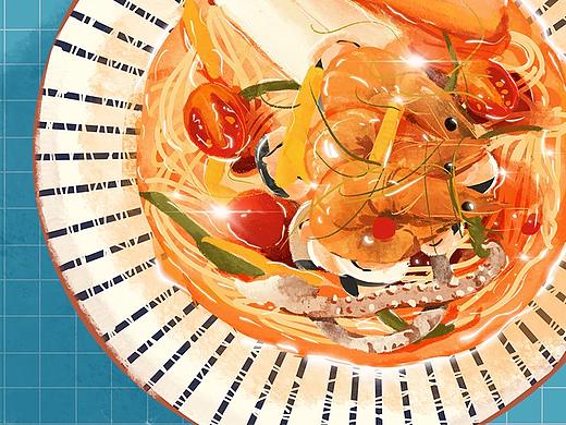 FOODS | 美食插画（个人主页-ZNDUyODE4MzI=） - 创作习作 - 站酷设计师童的拴马桩tt原创素材 - 站酷ZCOOL