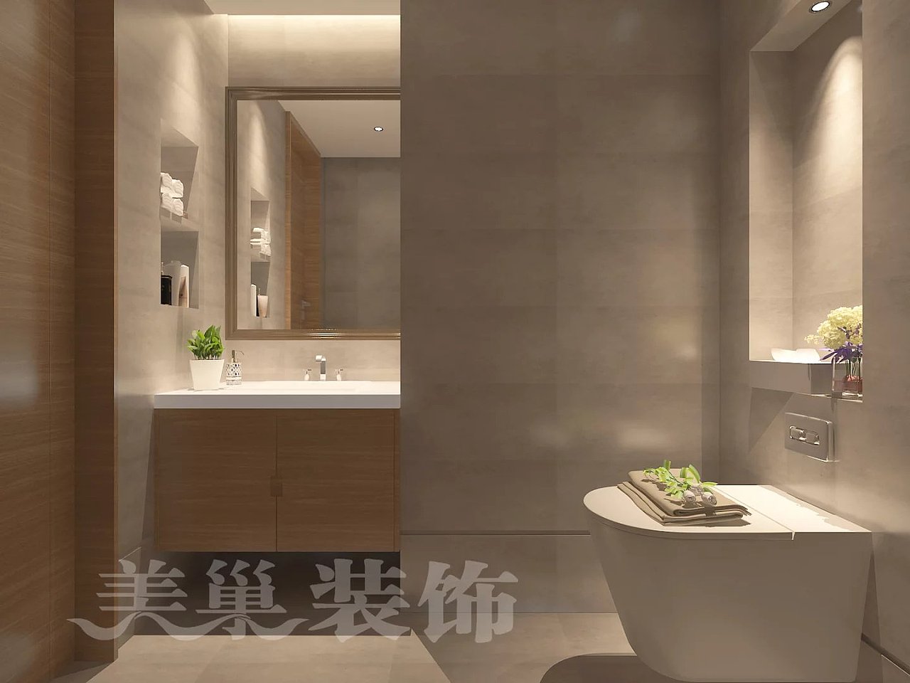 700平方复式建筑简约装修效果图——美巢