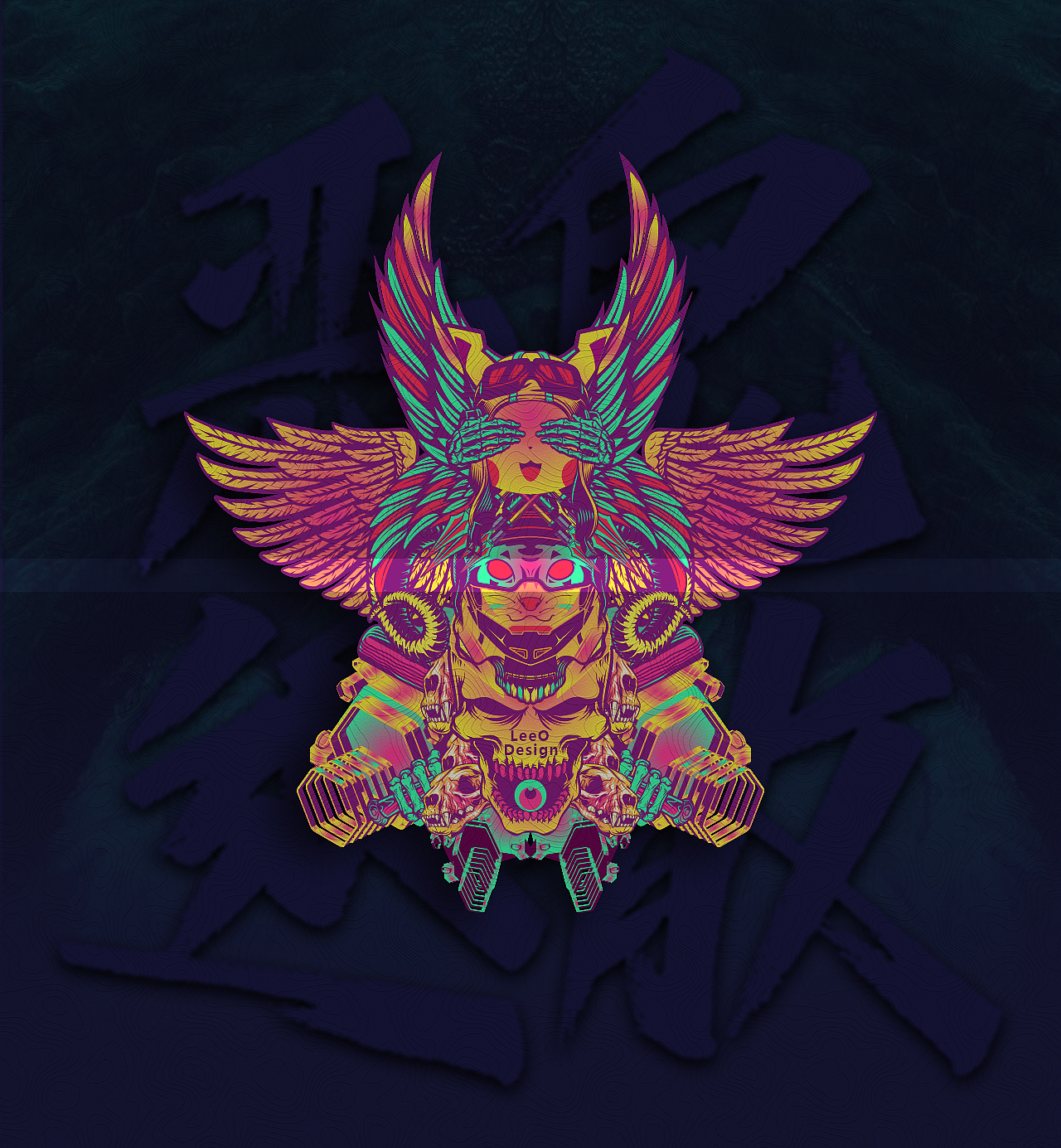 恶鬼退散（图ZMjIwNTIwMzky） - 商业插画 - 站酷设计师拾陆LeeO原创素材 - 站酷ZCOOL