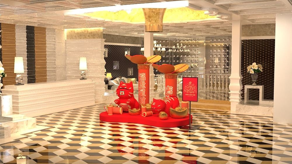 福虎系列之福虎呈财（图ZMjc4MTY5ODQ0） - 商业空间设计 - 站酷设计师品创空间Tom原创素材 - 站酷ZCOOL