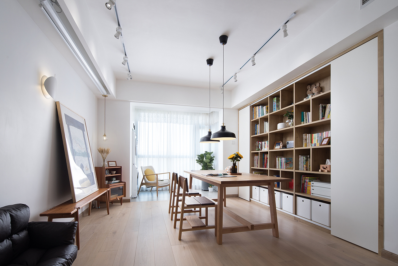 【作品】四季物语 |客厅无沙发我要大书桌,书房式客厅