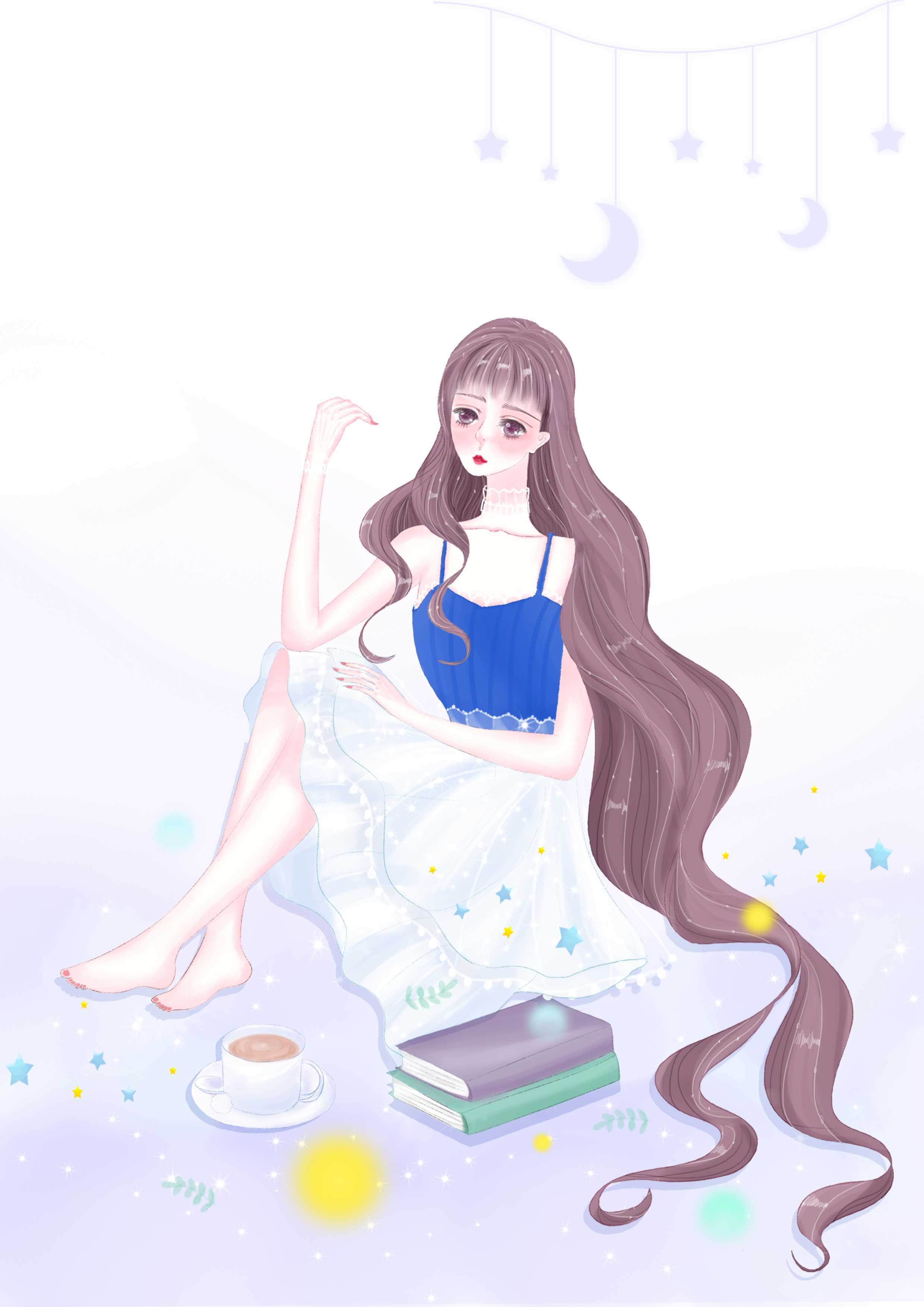 少女|插画|艺术插画|爱吃橘子的龟 - 原创作品 - 站酷 (zcool)