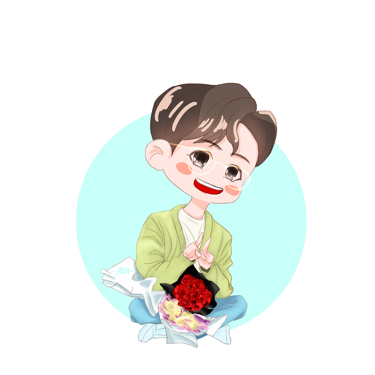 2019年刘宪华卡通图