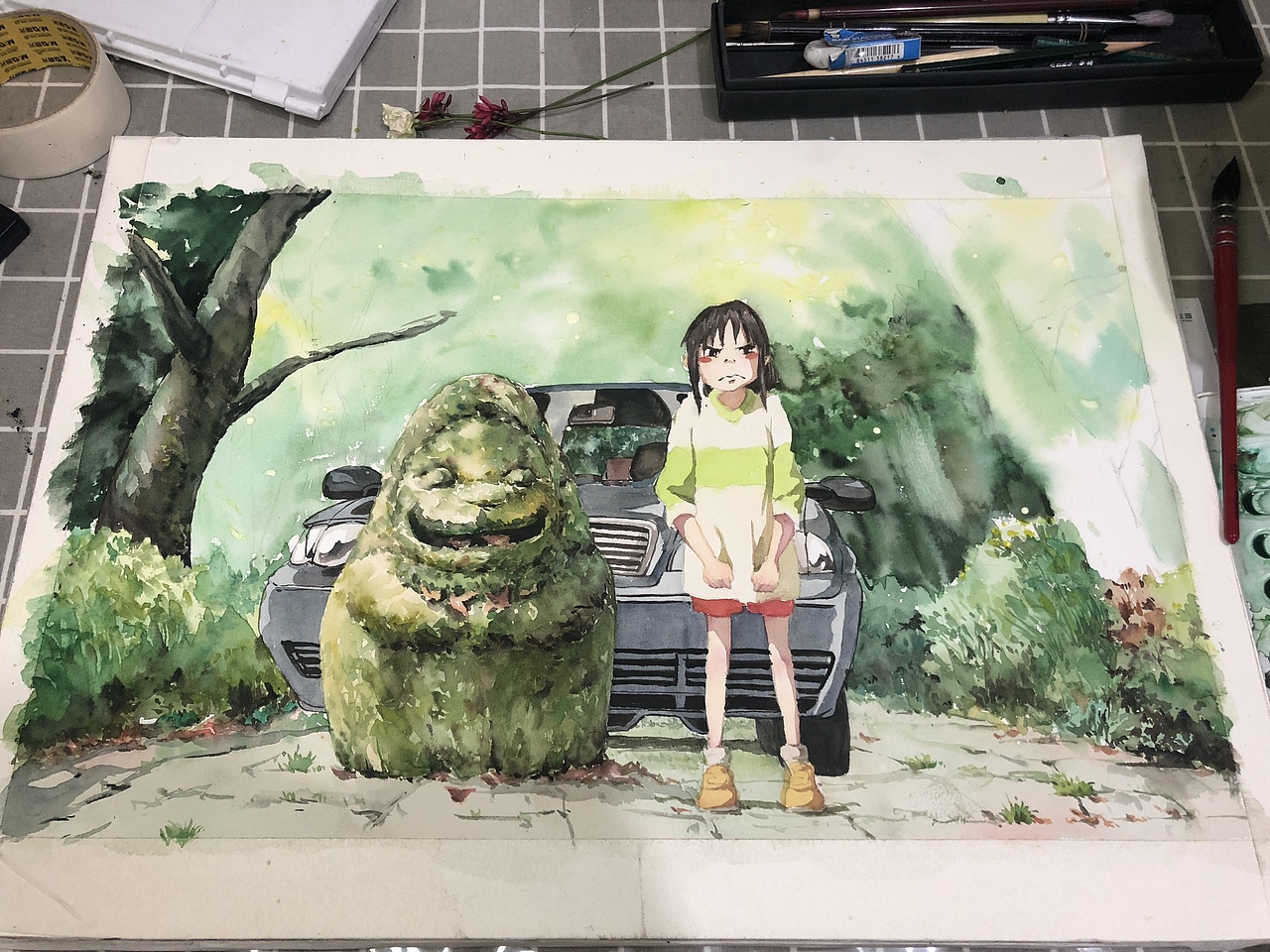 【水彩过程】千与千寻