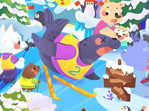 儿童插画——北极圈