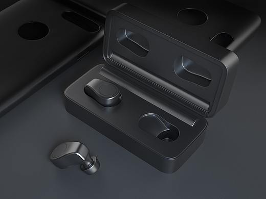 蓝牙耳机  C4D建模  OC渲染 