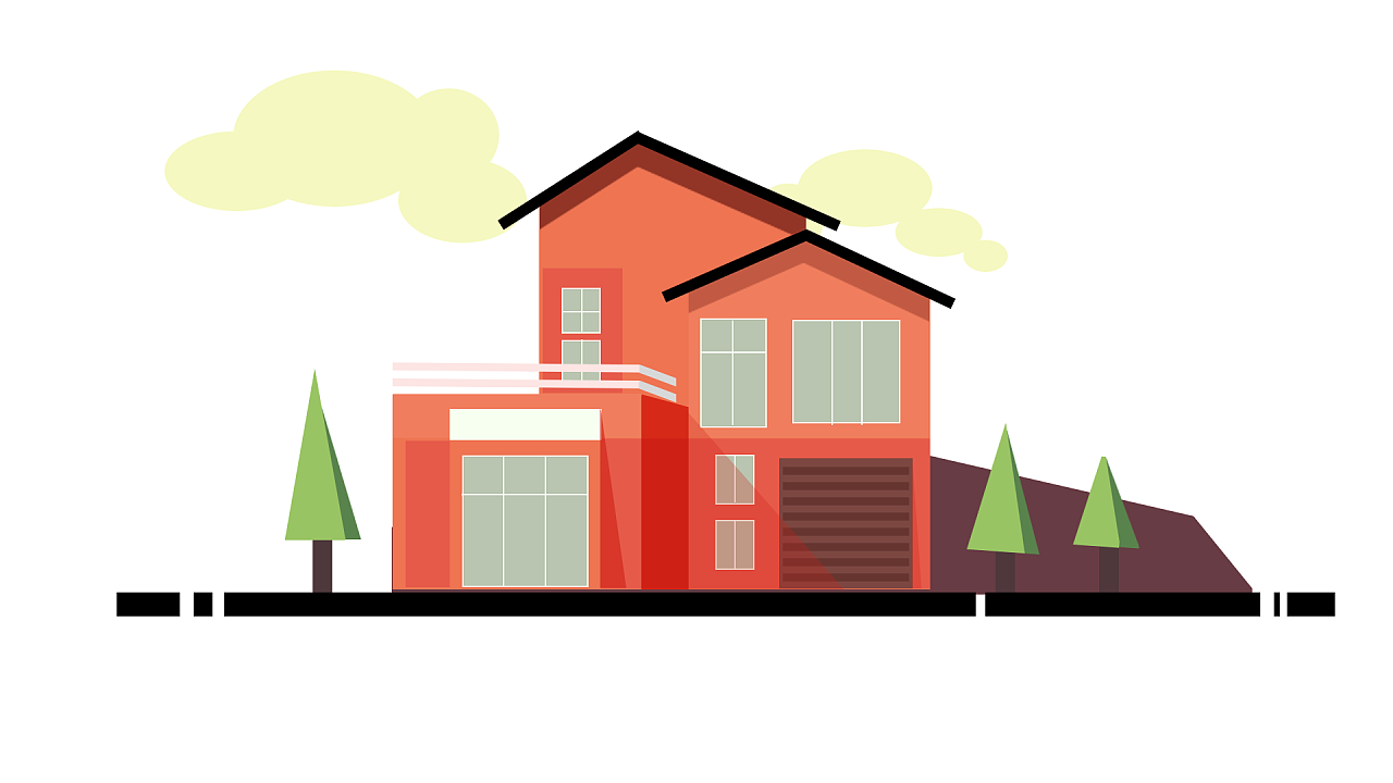 别墅|插画|商业插画|周正小姐 - 原创作品 - 站酷 (zcool)