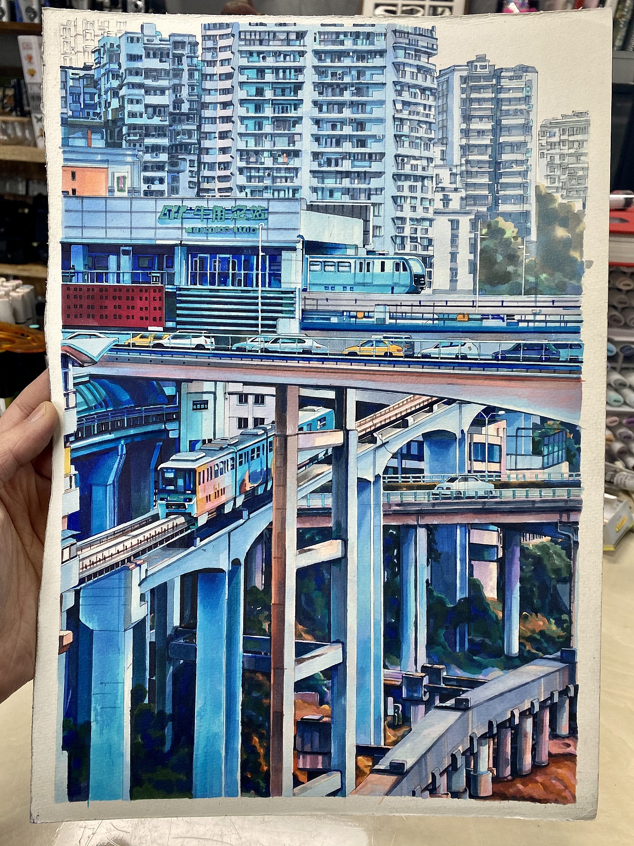 欧巴赵航马克笔重庆白象居118赵航马克笔人物插画合集105是杯酒是咖啡