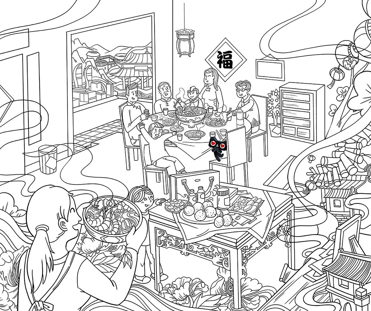 #特赞×天猫×福建-贵州#2019新年插画海报