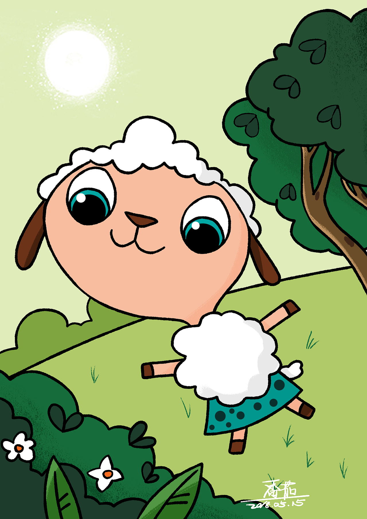 卡通小绵羊