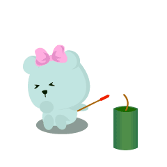 表情包-艾斯礼小熊一家庆端午