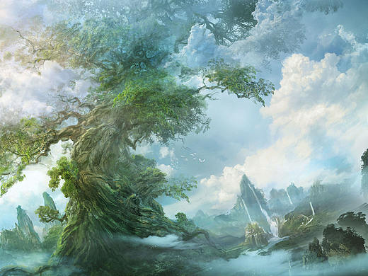 画的一组东方奇幻类概念设计