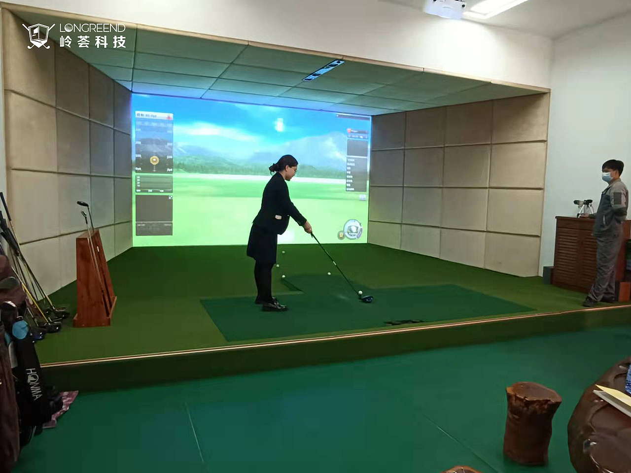 湛江市某企业集团室内高尔夫模拟器项目模拟高尔夫（图ZMjg0ODM4OTAw） - 其他空间 - 站酷设计师岭荟科技原创素材 - 站酷ZCOOL