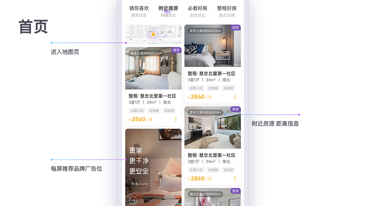 房屋租赁类App4.3版本改版