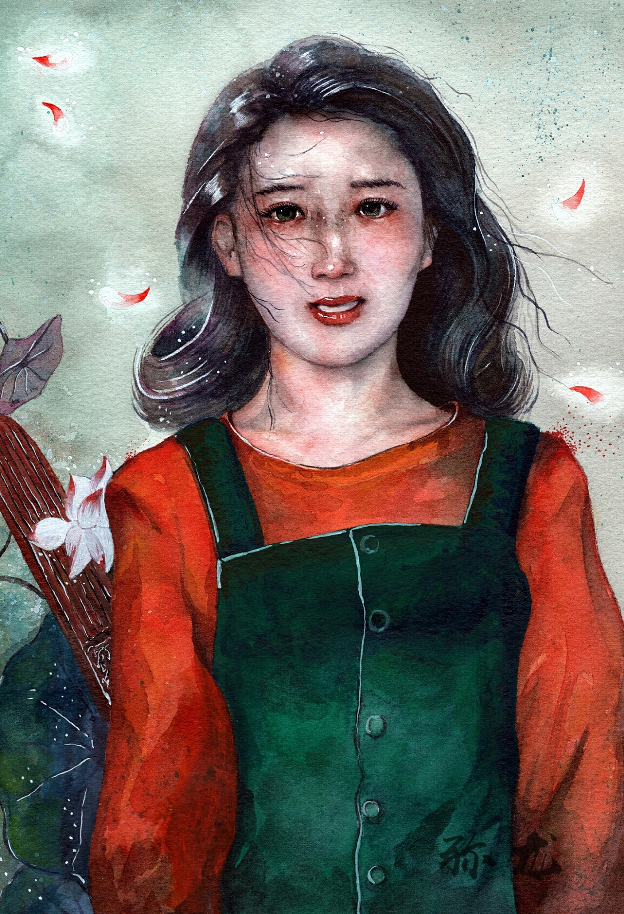 这张水彩人物有些难度