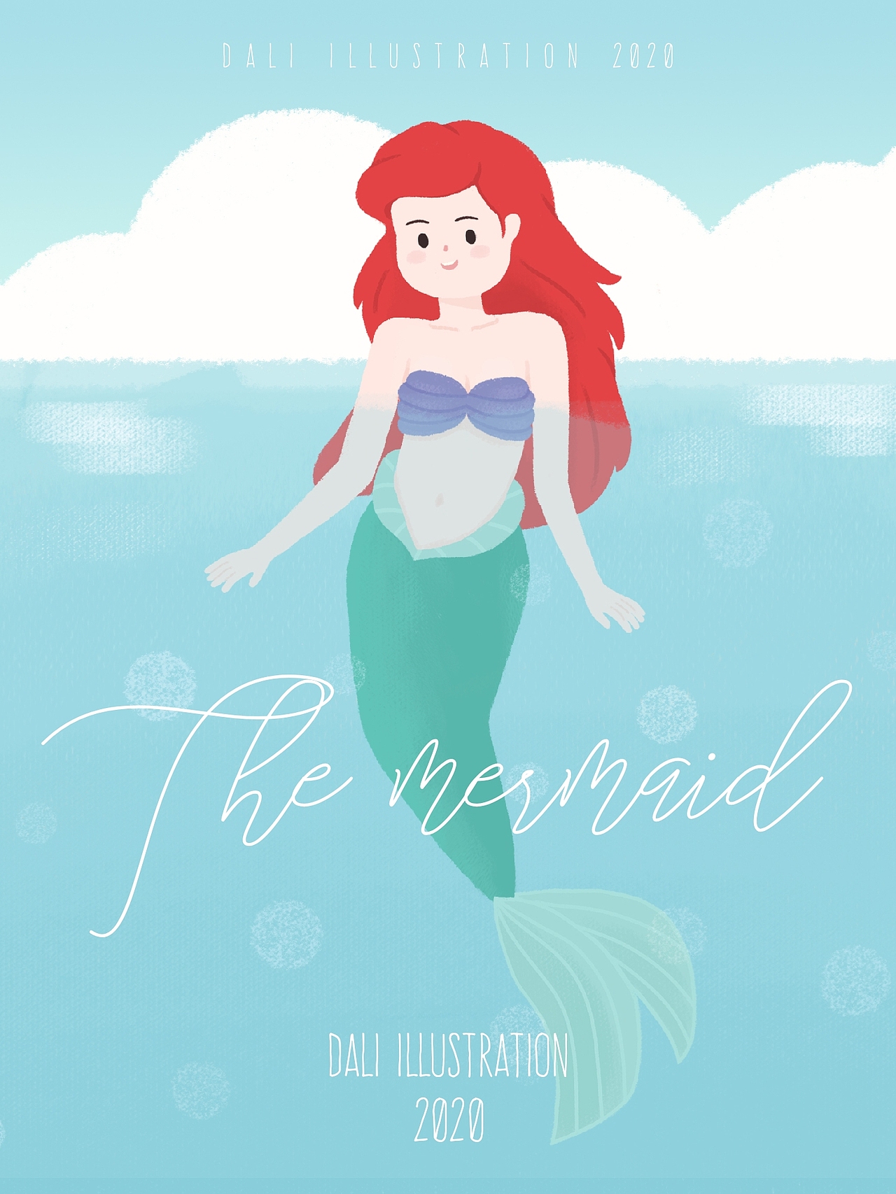 #迪士尼公主系列#小美人鱼|插画|创作习作|大力今天画什么_原创作品-