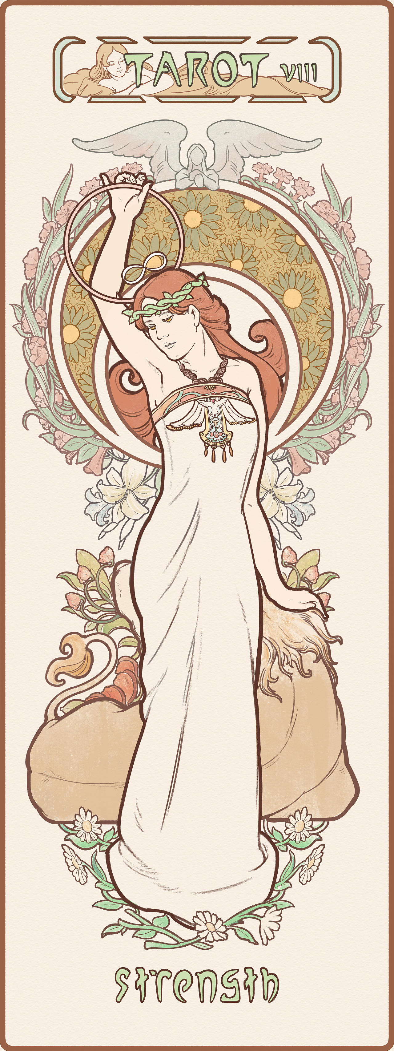 2020青春答卷#穆夏风格的塔罗牌设计