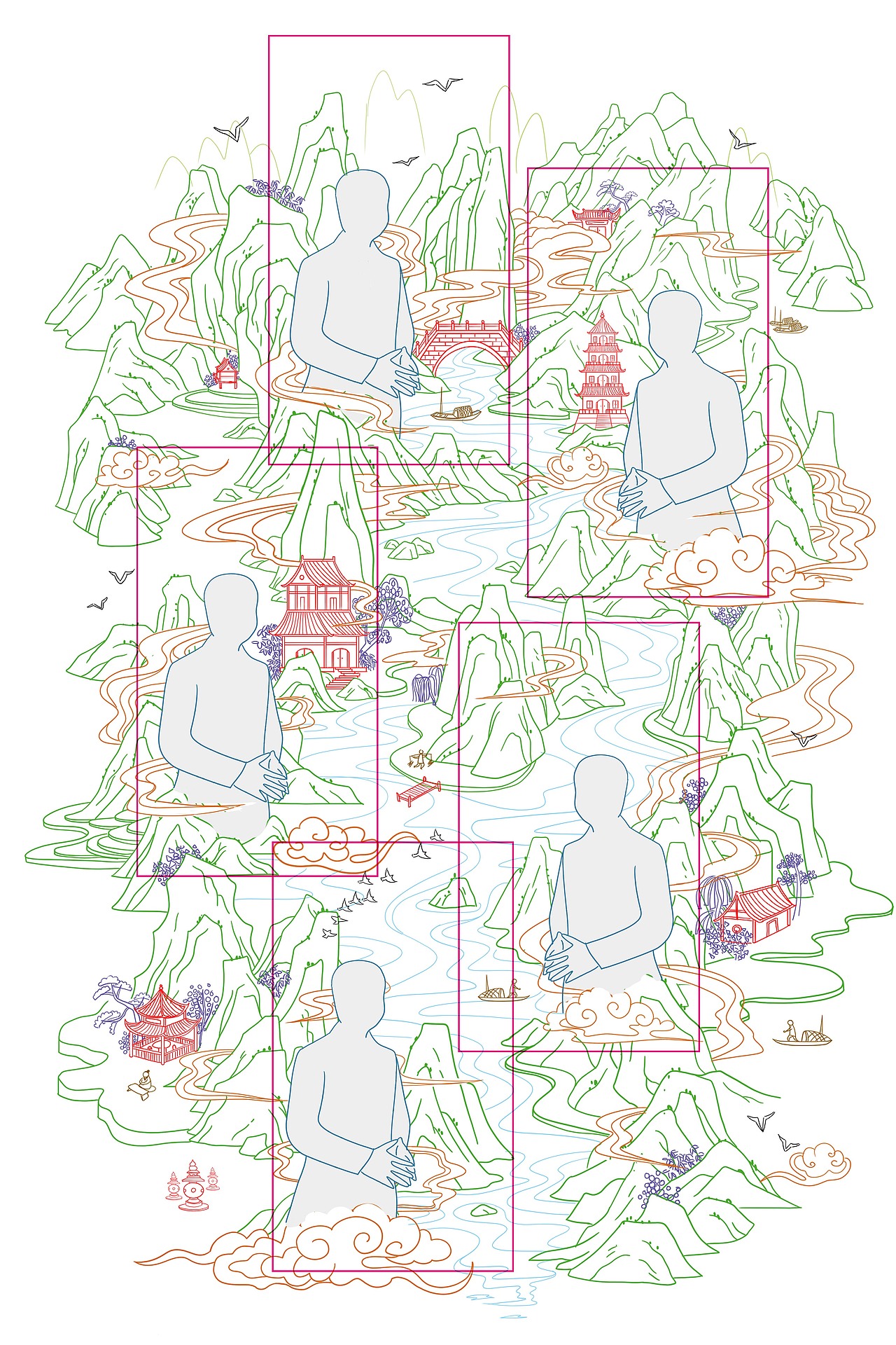 中国诗词大会（农业银行）海报插画（图ZMjY2MDMxNjcy） - 商业插画 - 站酷设计师DLSTUDIO达令原创素材 - 站酷ZCOOL