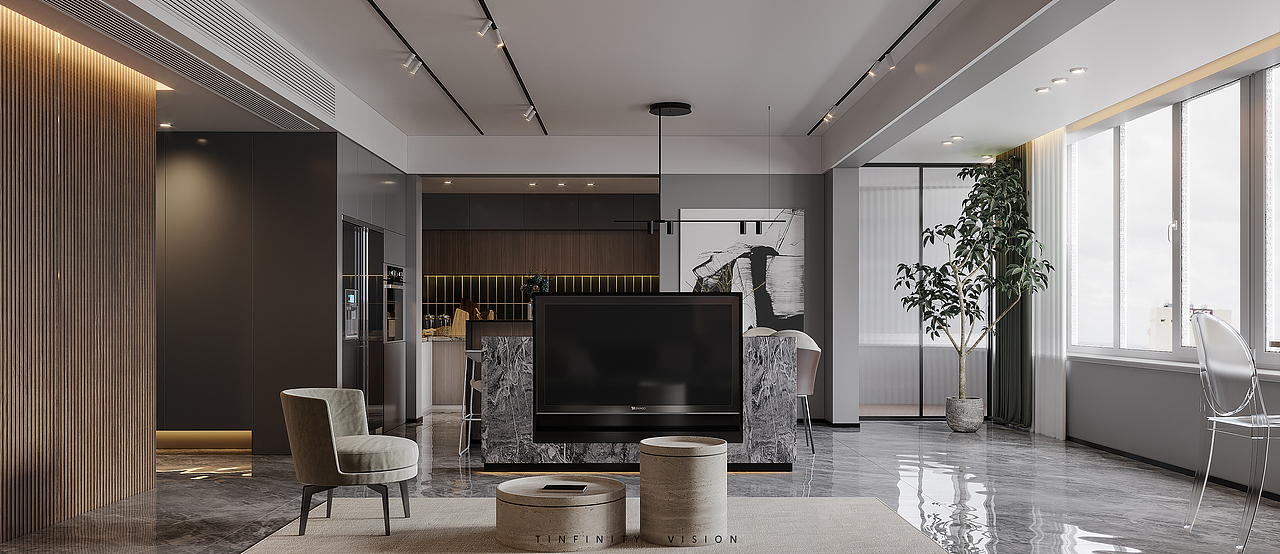 天斐效果图||现代轻奢风格