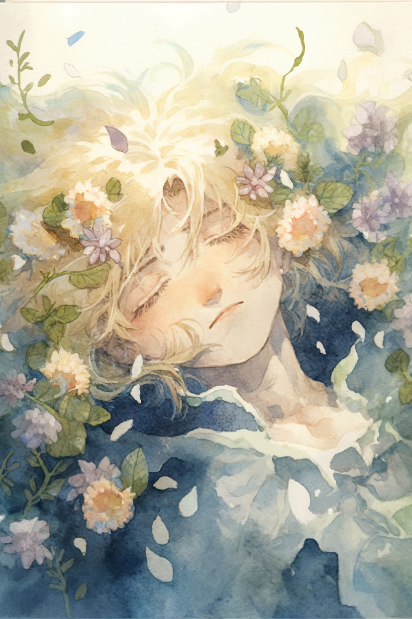 水彩少年（一）（图ZMzI4MDc4ODky） - AI作品 - 站酷设计师Natsuno介原创素材 - 站酷ZCOOL