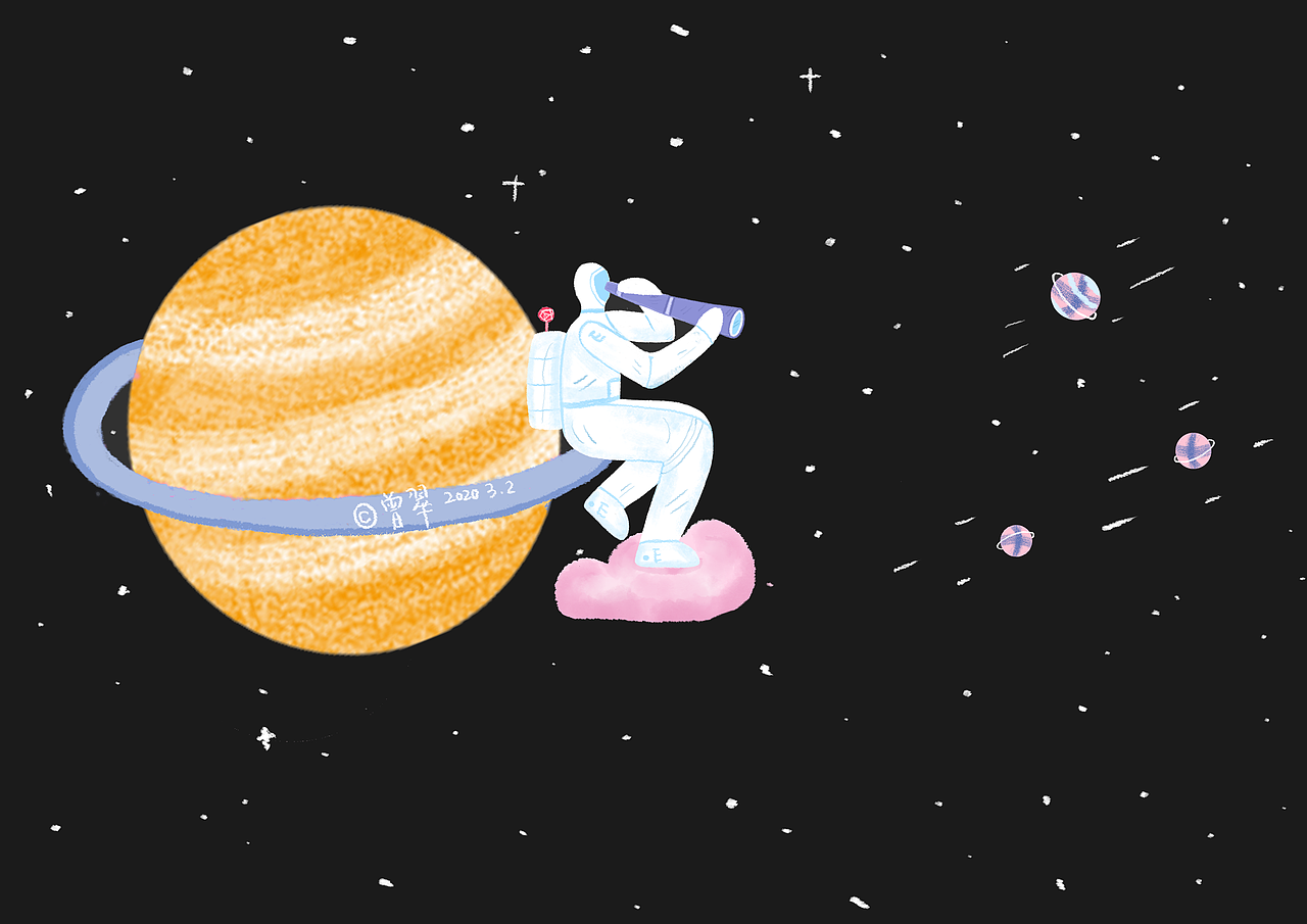 太空旅行（图ZMjA4NDkyMTYw） - 创作习作 - 站酷设计师曾翠的小宇宙原创素材 - 站酷ZCOOL