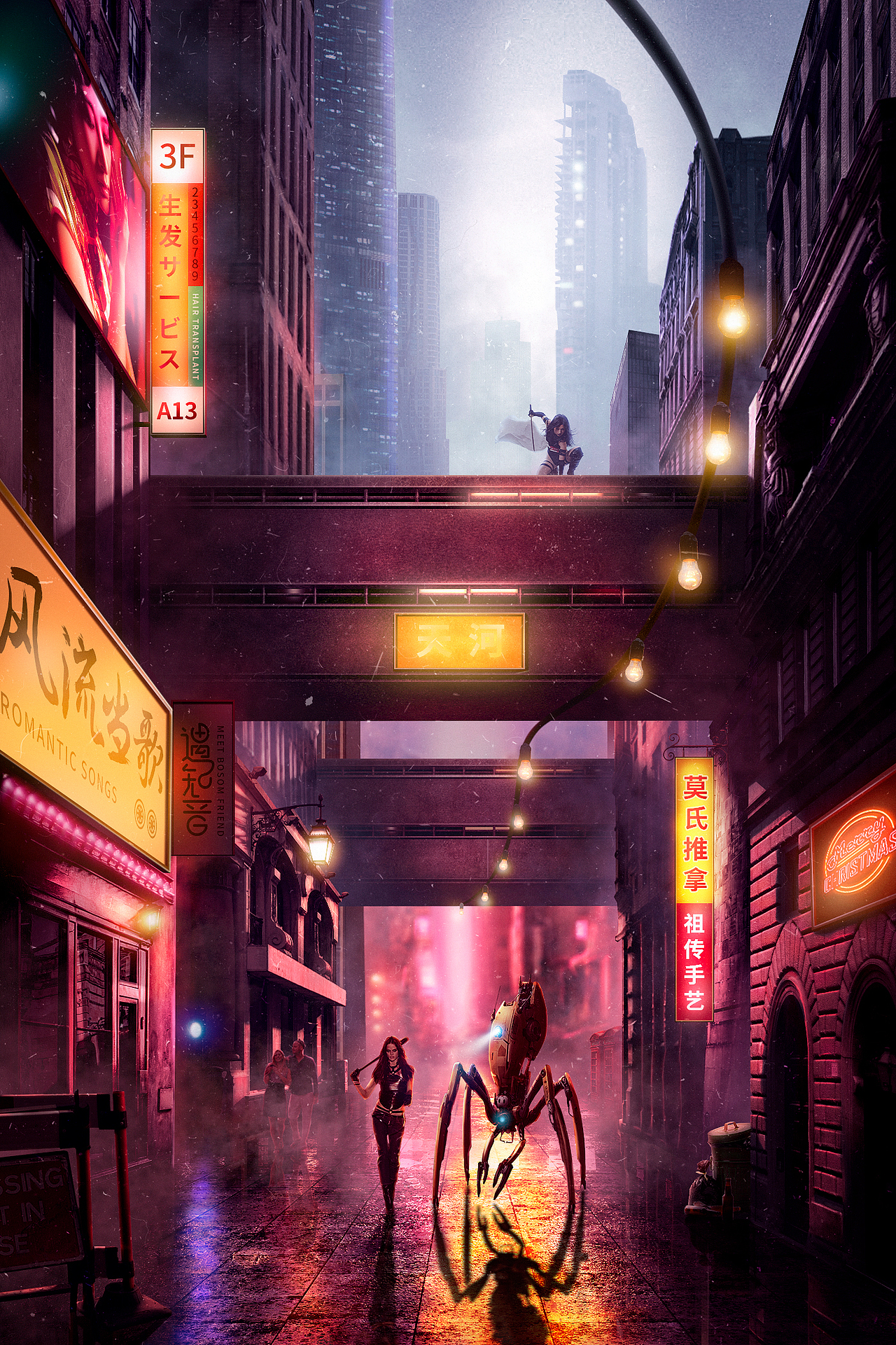 赛博朋克概念合成（图ZMTkxOTc2MTA0） - 海报 - 站酷设计师墨鱼Zz原创素材 - 站酷ZCOOL