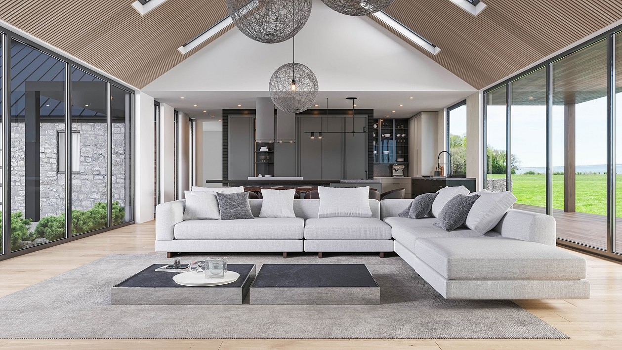 原木与浅灰色系空间设计 既明亮又舒适