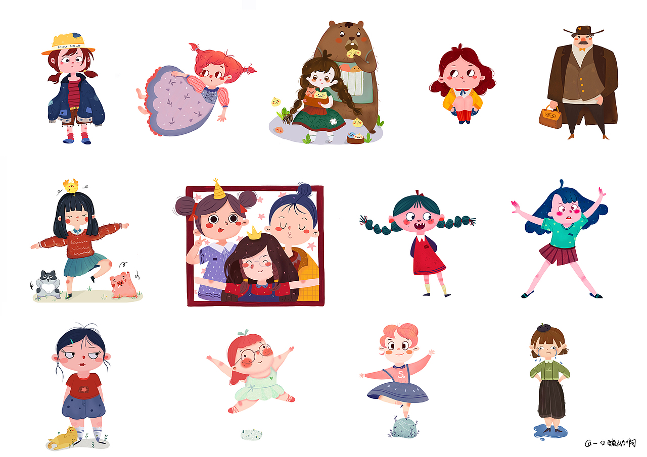 儿童插画卡通人物造型