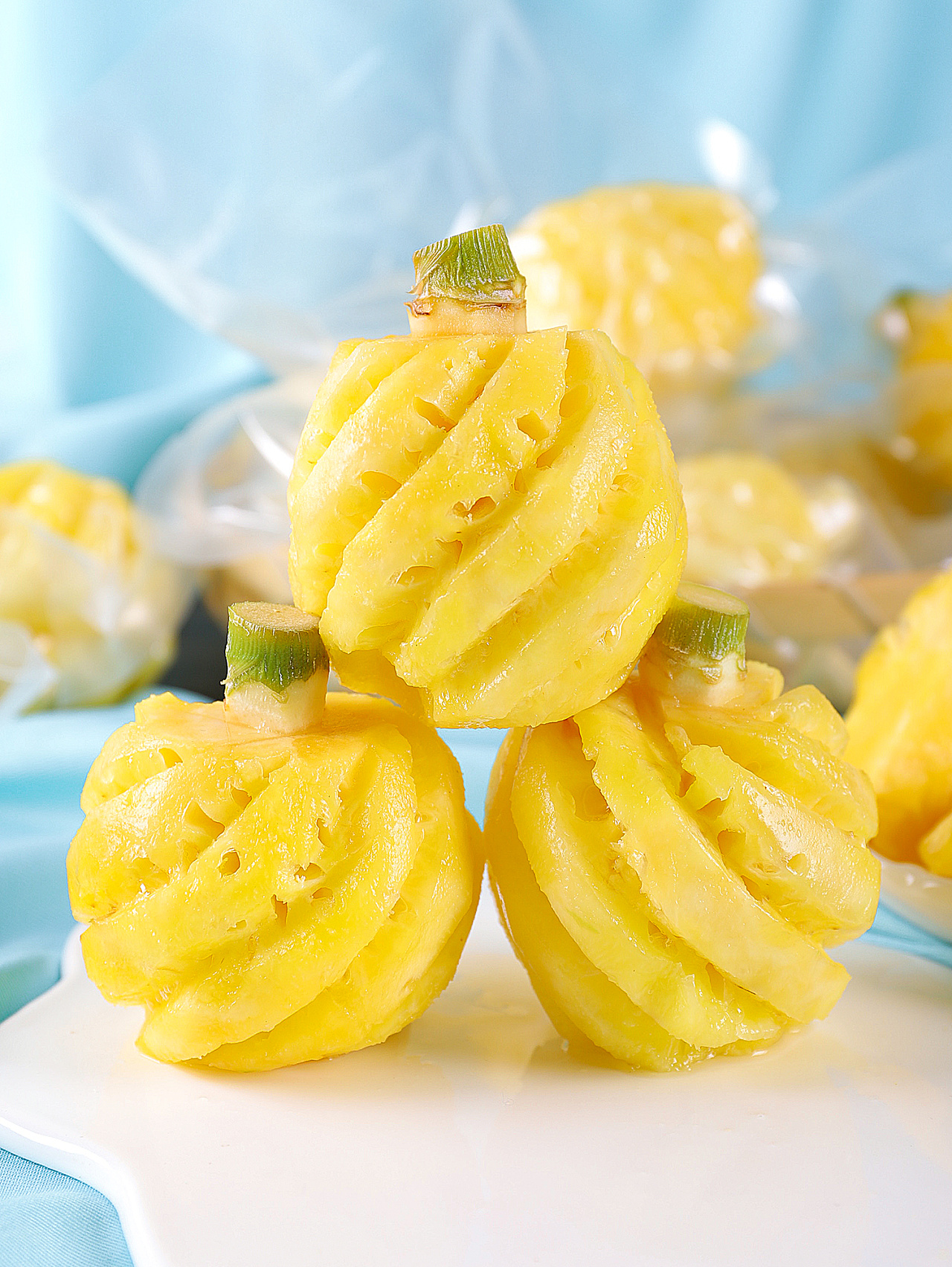 水果拍摄泰国削皮迷你小菠萝