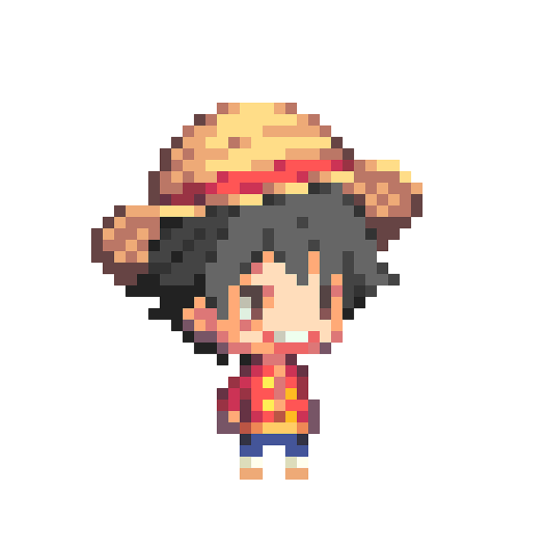 克鲁赛德战记(cq)同人像素画路飞